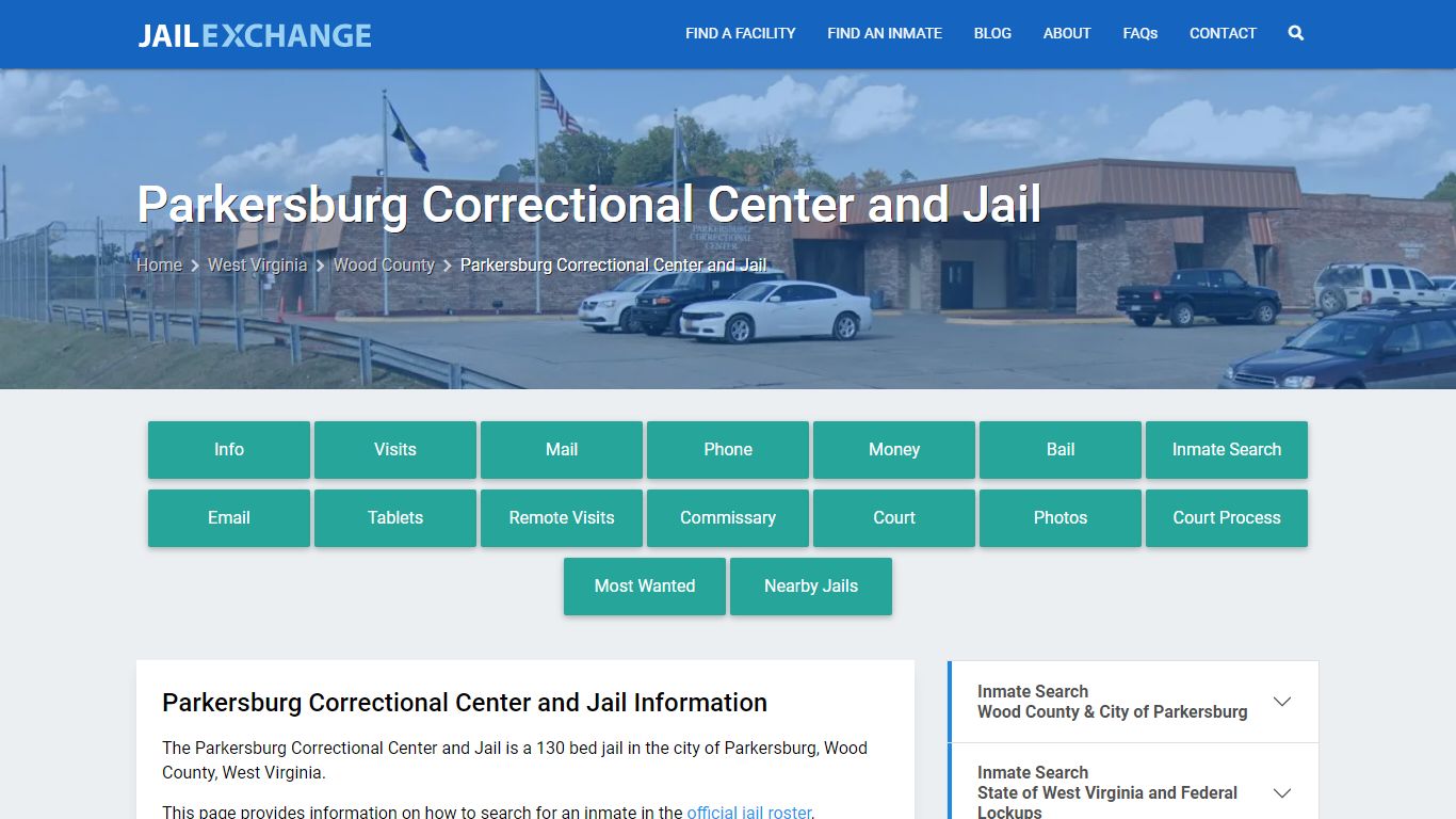 Parkersburg Correctional Center and Jail, WV Inmate Search, Information